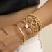 Free People Jewelry | Gold Layered Charm Bracelets Set New | Color: Gold | Size: Os