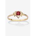 Women's Yellow Gold-Plated Simulated Birthstone Ring by PalmBeach Jewelry in July (Size 10)