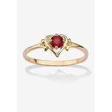 Women's Yellow Gold-Plated Simulated Birthstone Ring by PalmBeach Jewelry in July (Size 10)