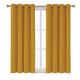 My Home Store Yellow Curtains for Bedroom-Soft Blackout Thermal Curtains with Tie Backs and Ring Top Eyelets-Noise Reduce & Energy Saving Window Curtains for Bedroom & Offices, 2 PCs W90” ×L108”