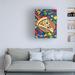Rosalind Wheeler Pizza Slice w/ Toppings by Ron Magnes - Wrapped Canvas Painting Canvas in Black/Blue/Brown | 19 H x 14 W x 2 D in | Wayfair