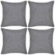 Housses de coussin 4 pcs Aspect de lin Anthracite 50x50 cm - Vidaxl