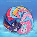 Bonnet de bain en tissu élastique pour enfants joli bonnet de bain de dessin animé protection des