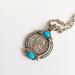 Free People Jewelry | Free People Medallion Stone Necklace | Color: Blue/Silver | Size: Os