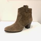 Coach Shoes | Coach: Women’s Suede Heeled Bootie With Pull Tabs: Size: 7 | Color: Brown | Size: 7