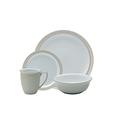 Denby - Linen Cream White Dinner Set for 1-4 Piece Ceramic Tableware Set - Dishwasher Microwave Safe Crockery Set - 1 x Dinner Plate, 1 x Small Plate, 1 x Cereal Bowl, 1 x Coffee Mug