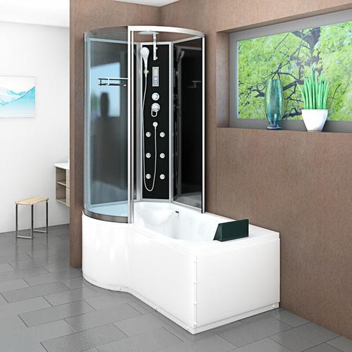 Wanne Duschtempel Badewanne Dusche Duschkabine K50-R31 98x170cm OHNE 2K Scheiben Versiegelung