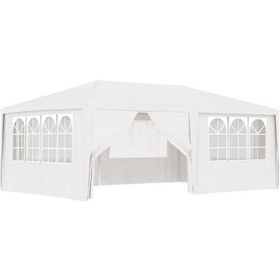 Profi-Partyzelt Gartenzelt mit Seitenwänden 4×6 m Weiß 90 g/m² Vidaxl Image