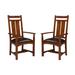 Copper Grove Haiphong Mission Wide Slats Arm Chairs (Set of 2)