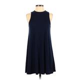 Maitai Casual Dress - A-Line High Neck Sleeveless: Blue Print Dresses - Women's Size Small