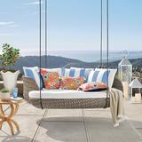 Malia Hanging Daybed in Pebble Finish - Glacier - Frontgate
