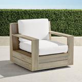 St. Kitts Swivel Lounge Chair in Weathered Teak with Cushions - Leaf - Frontgate