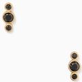 Kate Spade Jewelry | Kate Spade Bright Ideas Round Linear Stud Earrings Black | Color: Black/Gold | Size: Os