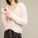 Anthropologie Sweaters | Anthropologie Fuzzy Boucle Sweater | Color: Cream/White | Size: M