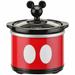 Disney Kitchen | Disney | Mickey Mouse .65 Quart Mini Crockpot | Color: Black/Red | Size: .65 Qt.