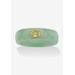 Women's 10K Yellow Gold Genuine Peridot And Green Genuine Jade Bezel Set Ring by PalmBeach Jewelry in Peridot (Size 9)