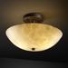 Justice Design Group Clouds 14 Inch 2 Light Semi Flush Mount - CLD-9690-35-ABRS