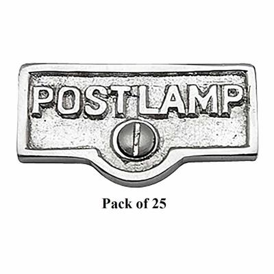 25 Switch Plate Tags POST LAMP Name Signs Labels Chrome Brass | Renovator's Supply