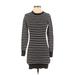 French Connection Casual Dress - Sweater Dress: Black Dresses - Women's Size 0