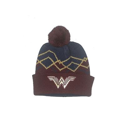 Wonder Woman Beanie Hat: Burgundy Accessories