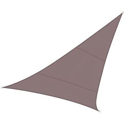 Perel - Sonnensegel, wasserabweisend, 5 x 5 x 5 m, 160 g/m², Polyester, Dreieck, Taupe