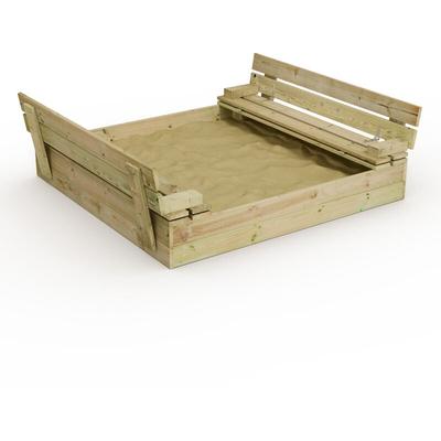 Wickey - Sandkasten Flip mit Klappdeckel Sandkasten mit Sitzbank und integriertem Deckel - 120 x Image