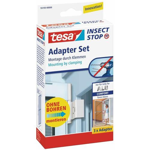 Tesa - Insektenschutz-Adapter-Set weiß weiß 3 Stück Insektenschutz