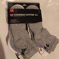 Under Armour Underwear & Socks | 6pairs Under Armour Men’s Ua Charged Cotton Socks | Color: Black/Gray | Size: L