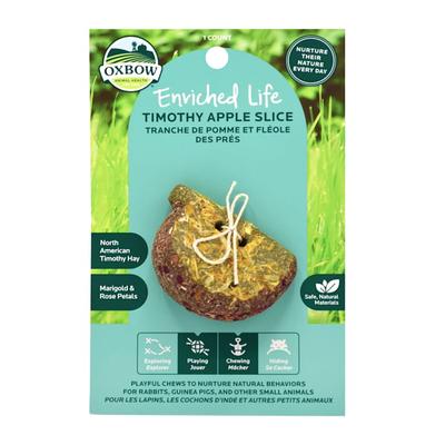 Oxbow Enriched Life Timothy Apple Slice for Guinea Pig, 0.08 lb.