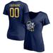 Women's Fanatics Branded Navy Milwaukee Brewers Hometown Legend Personalized Name & Number V-Neck T-Shirt