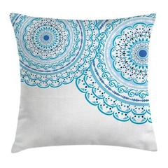 Ambesonne Mandala Throw Pillow Cushion Cover, Wedding Invitation Card Theme Lace Mandala & Place For Text Art Print | 16" x 16" | Wayfair