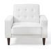 Convertible Chair - Glory Furniture New Navi 37" Wide Tufted Polyester Convertible Chair in White | 30 H x 37 W x 43 D in | Wayfair G847A-C