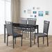 Latitude Run® Jaffrey 4 - Person Counter Height Dining Set Upholstered in Black | 36 H x 28.5 W x 45 D in | Wayfair