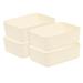 Latitude Run® Nestable storage Organizer Bin - Medium Plastic in Brown/White | 5.125 H x 15.375 W x 11.125 D in | Wayfair