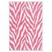 Pink/White 84 x 60 x 0.5 in Living Room Area Rug - Pink/White 84 x 60 x 0.5 in Area Rug - Everly Quinn Zebra Light Pink Area Rug For Living Room, Dining Room, Kitchen, Bedroom, , Made In USA | Wayfair