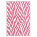 Pink/White 216 x 108 x 0.5 in Living Room Area Rug - Pink/White 216 x 108 x 0.5 in Area Rug - Everly Quinn Zebra Light Pink Area Rug For Living Room, Dining Room, Kitchen, Bedroom, , Made In USA | Wayfair