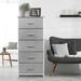 Rebrilliant 5 Drawers 18" W Dresser Wood/Metal in White | 46 H x 18 W x 11.87 D in | Wayfair B7F9A997E5A74909A96E7A4EE9EC00C3