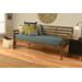 Boho Daybed - Rustic Walnut Finish - Linen Aqua Mattress - Kodiak Furniture BOHODBRWTMAQU2