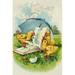 Buyenlarge 'Loving Easter Greetings' Graphic Art in Green/Yellow | 36 H x 24 W x 1.5 D in | Wayfair 0-587-22978-0C2842