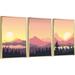 Loon Peak® Boho Style Aluminum Framed Wall Art - 3 Piece Picture Aluminum Frame Print Set On Canvas 7 Canvas | 16.3 H x 36.3 W x 1.65 D in | Wayfair