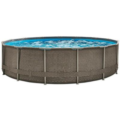 Summer Waves - Stahlrahmen Aufstellpool Active Frame rund Braun 457x457x106 cm