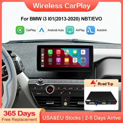 CarPlay sans fil pour BMW i3 I01 système NBT EVO 2013-2020 avec Android Auto lien miroir AirPlay