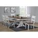 The Gray Barn Spinney 5-piece Art Deco Dining Set in Distressed Cocoa Brown and Cotton White