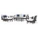 Barcelo 7 Piece Sunbrella Outdoor Patio Motion Club Set