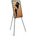 Artist Floor Easel Adjustable Height with 24 x 36 Snap Frame (Black Aluminum)