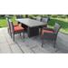 Barbados Rectangular Outdoor Patio Dining Table with 4 Armless Chairs and 2 Chairs w/ Arms