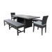 Barbados Rectangular Outdoor Patio Dining Table With 2 Chairs and 2 Benches