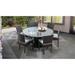 Belle 60 Inch Outdoor Patio Dining Table with 6 Armless Chairs