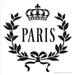 Paris Crown Stencil by StudioR12 Regal French Word Art - Medium 12 x 12-inch Reusable Mylar Template Painting Chalk Mixed Media Use for Crafting DIY Home Decor - STCL1059_3