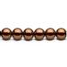 14mm Round Metallic-Tone Copper Glass Pearls 32Inch StrinGram/pack (3-pack Value Bundle)/180beads SAVE $2